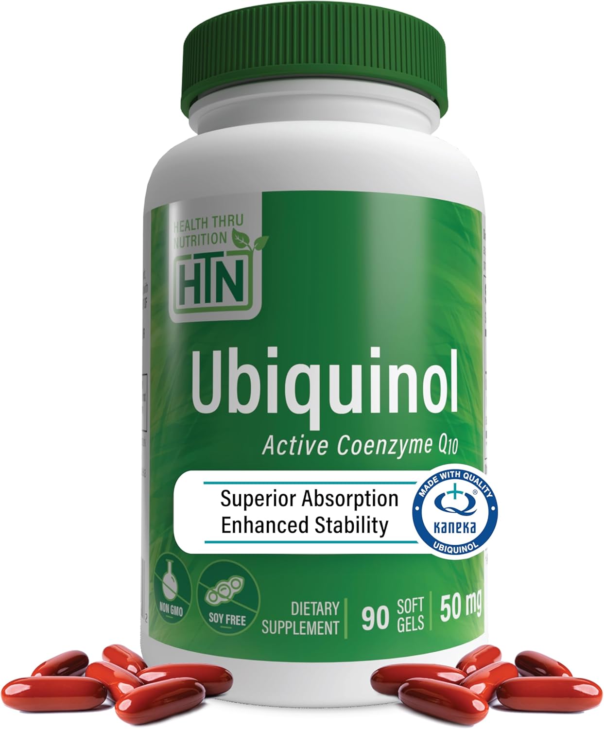 Ubiquinol 50mg Softgels with Kaneka QH CoQ-10 | Cardio & Mitochondria Support | High Bioavailability | Non-GMO | 90 Count