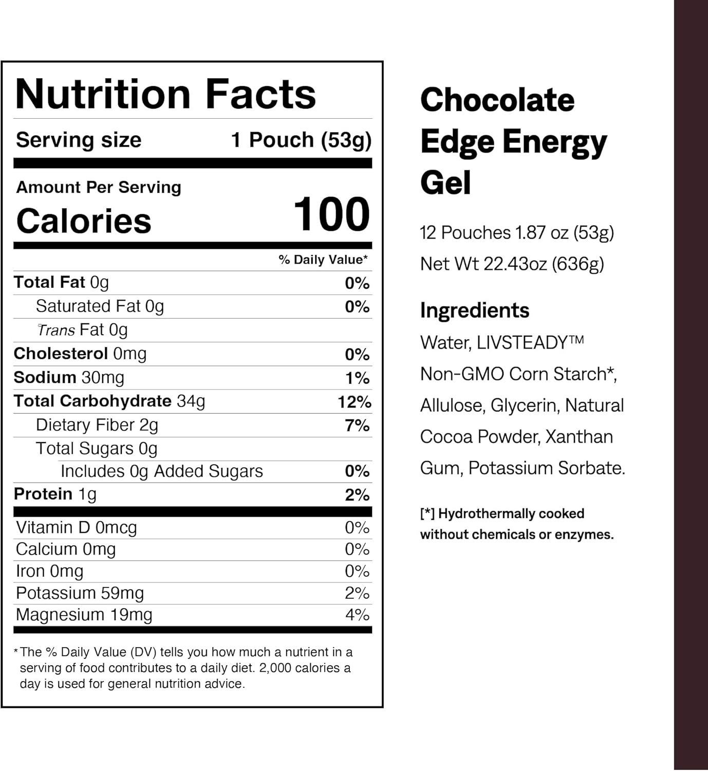 UCAN Edge Chocolate Energy Gel Shots - 12 Packets, 2 Ounce | Sugar-Free, Vegan, Keto-Friendly for Running, Training, Workouts, Cycling, Crossfit