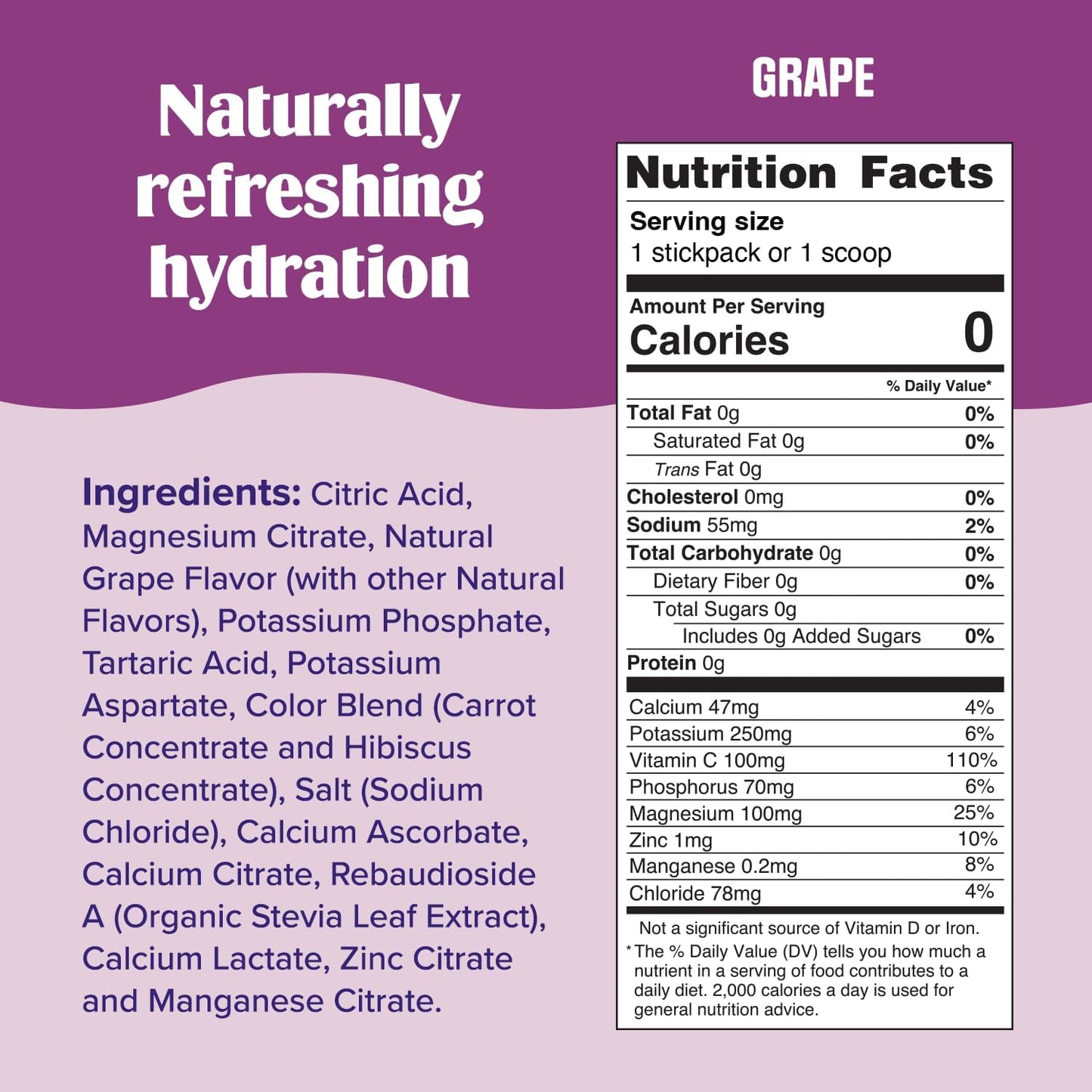 Ultima Replenisher Grape Electrolyte Powder Bundle - 30 Serving Canister + 20 Stickpacks - 6 Electrolytes, Keto, Vegan, Non-GMO, Sugar-Free