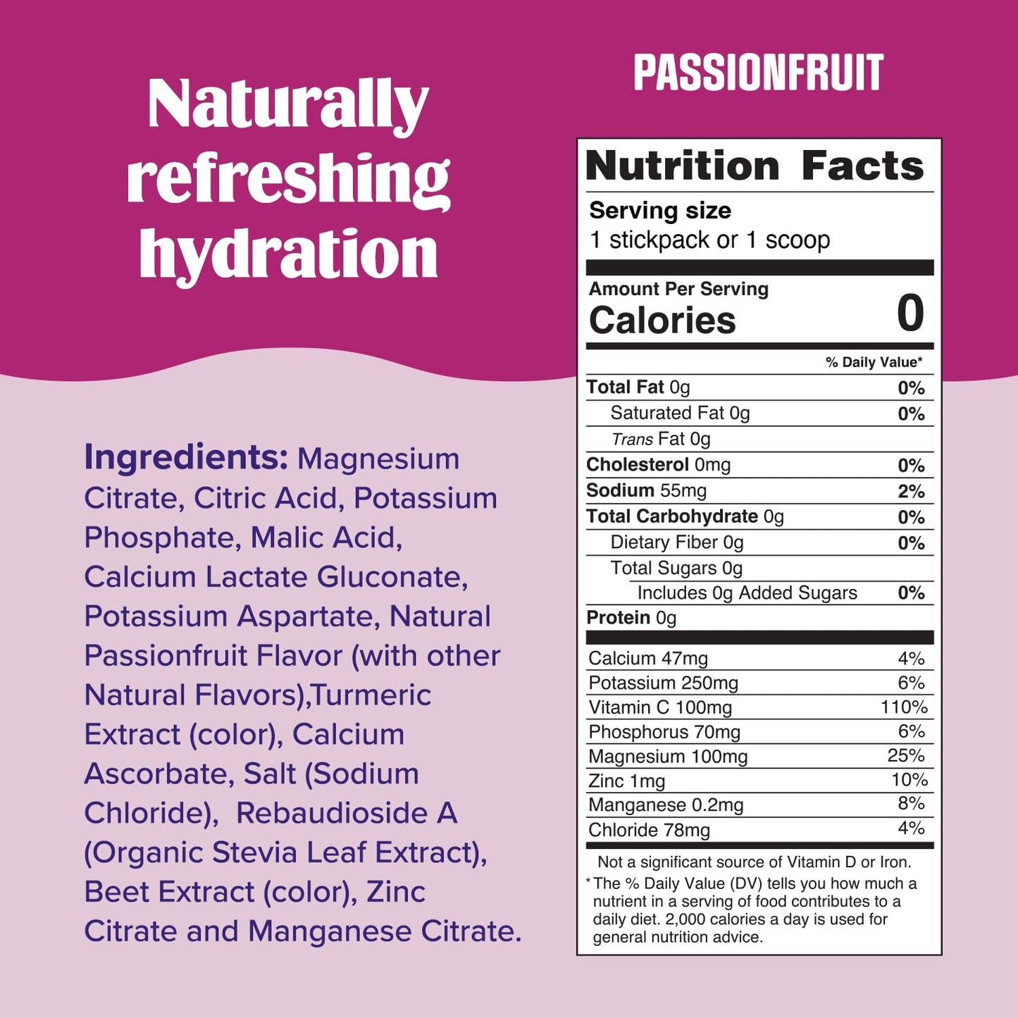 Ultima Replenisher Passionfruit Electrolyte Powder Drink Mix - 30 Servings - Hydration Powder with 6 Electrolytes & Trace Minerals - Keto Friendly, Non-GMO, Sugar-Free