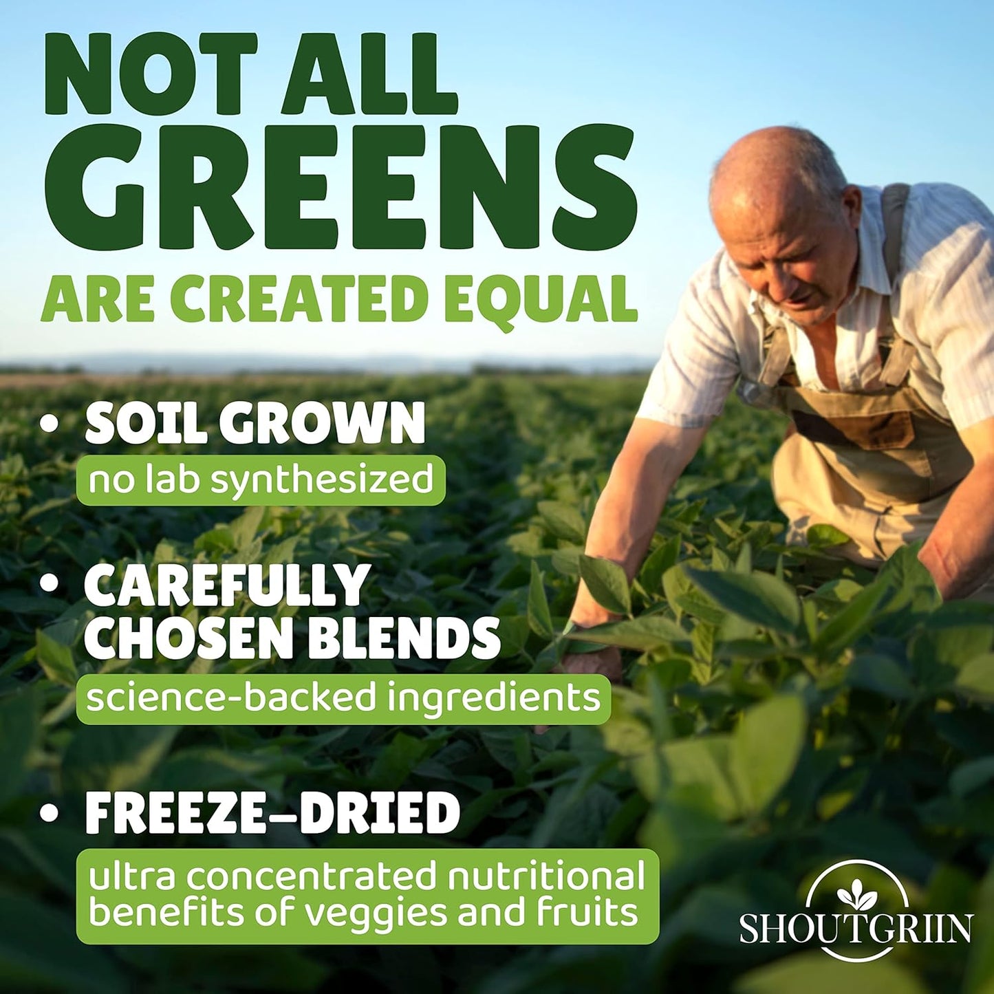 Ultimate Athletic Performance Superfood Powder: SHOUTGRIIN Primal Greens - Beyond Ordinary Greens, Vegetable Blend for Optimal Health.