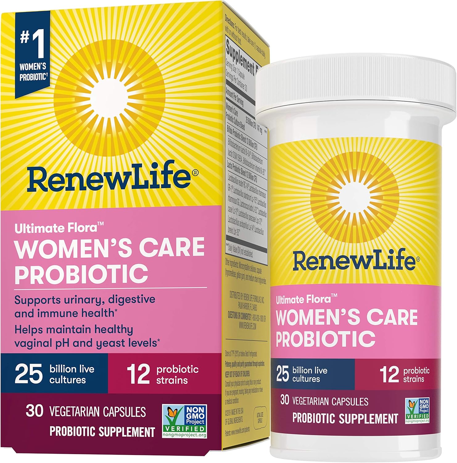 Ultimate Flora Probiotic Women's Care - 25 Billion CFU - 30 Veg Capsules, Women's Probiotic Supplement