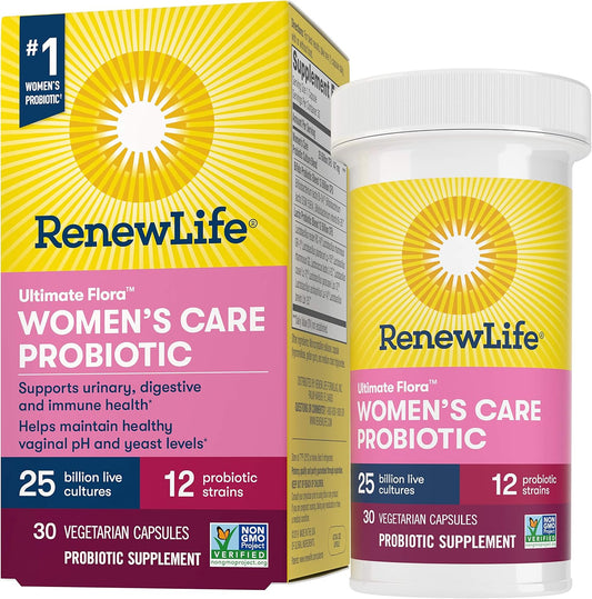 Ultimate Flora Probiotic Women's Care - 25 Billion CFU - 30 Veg Capsules, Women's Probiotic Supplement