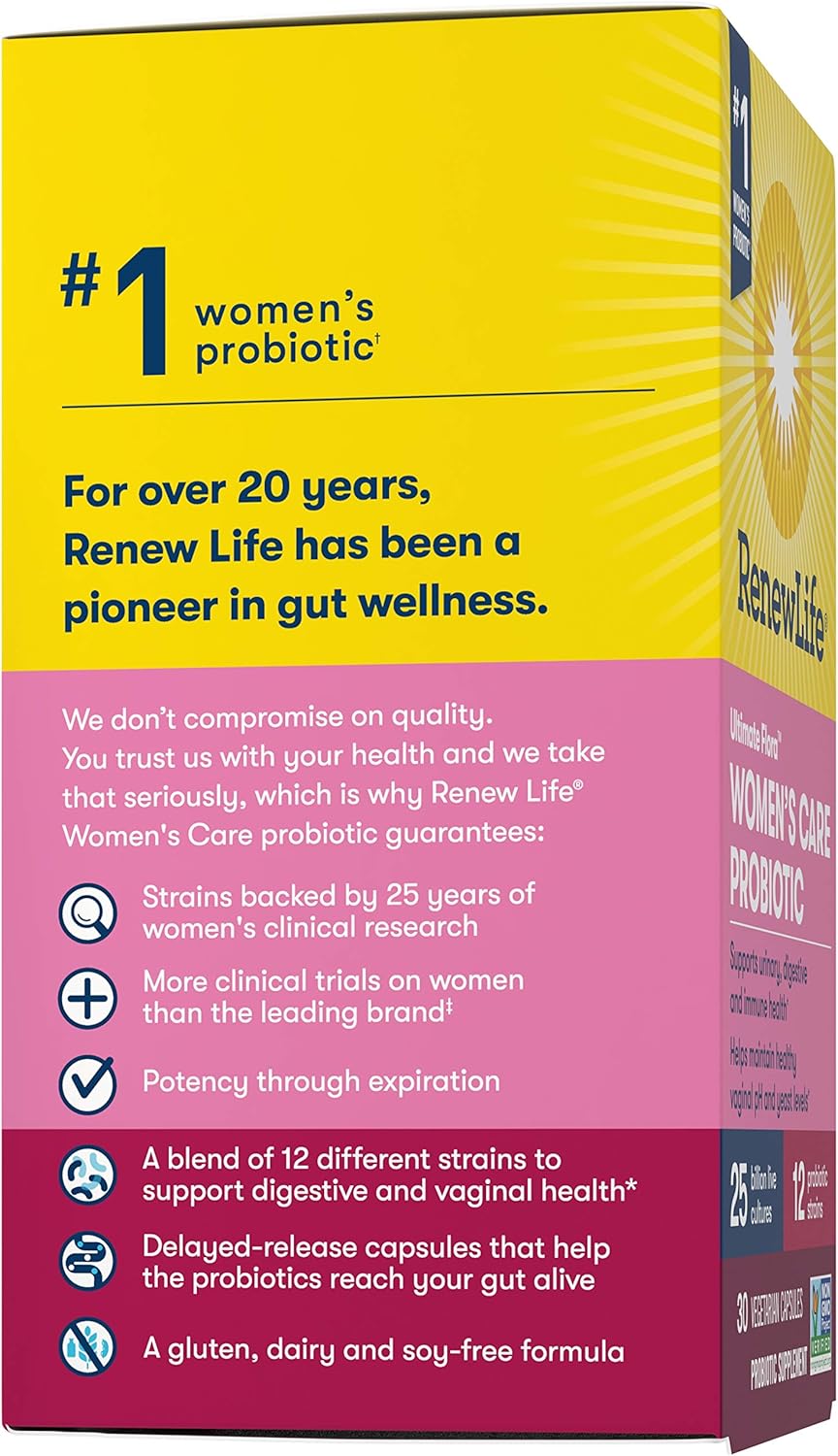 Ultimate Flora Probiotic Women's Care - 25 Billion CFU - 30 Veg Capsules, Women's Probiotic Supplement