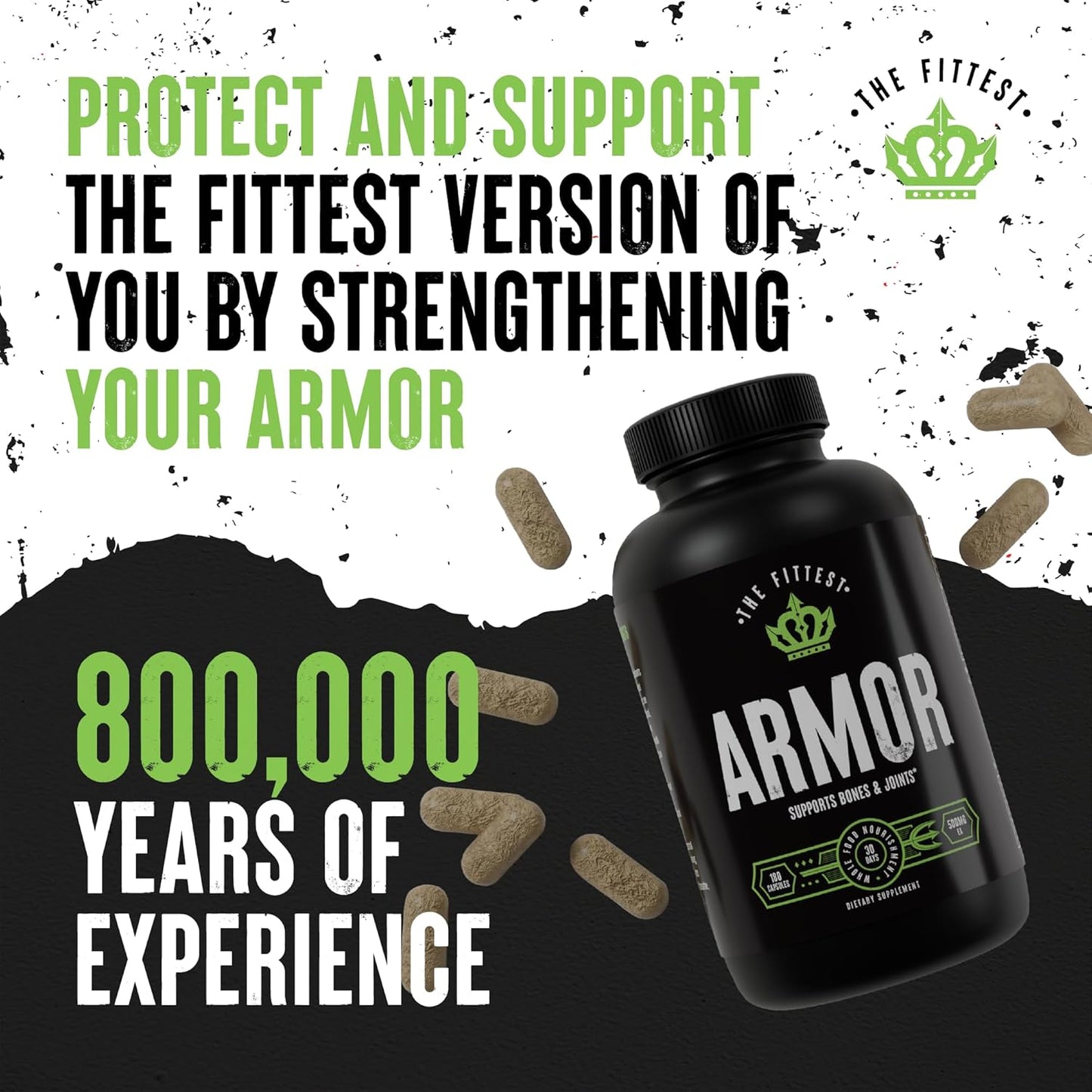 Ultimate Green Lipped Mussel Supplement with Bovine Cartilage and Bone for Healthy Joints, Bones, and Collagen - Types 1, 2, 3, 5, 10 | The Fittest