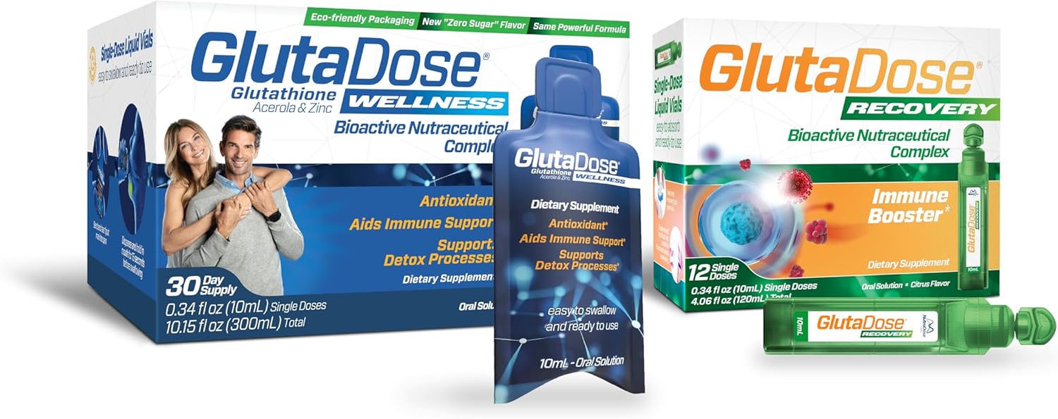 Ultimate Immune Boost & Daily Detox Bundle with Glutathione, Astragalus, Echinacea, Acerola, Selenium, and Zinc - Cold & Flu Recovery, Energy Support