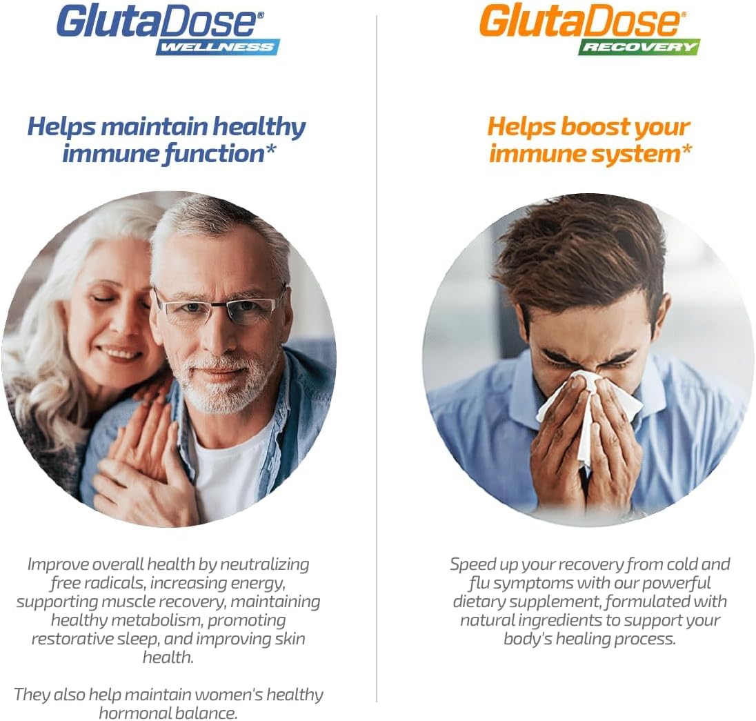 Ultimate Immune Boost & Daily Detox Bundle with Glutathione, Astragalus, Echinacea, Acerola, Selenium, and Zinc - Cold & Flu Recovery, Energy Support
