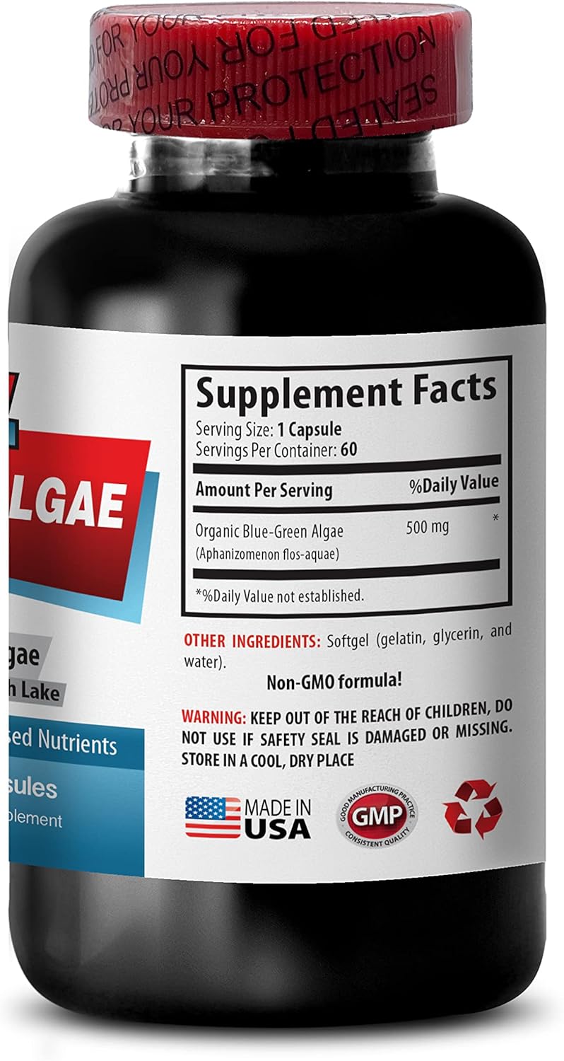 Ultimate Immune System Boost - Klamath Blue Green Algae Capsules & Tablets, Spirulina Powder, Chlorella Tablets - 3 Bottles, 180 Caps