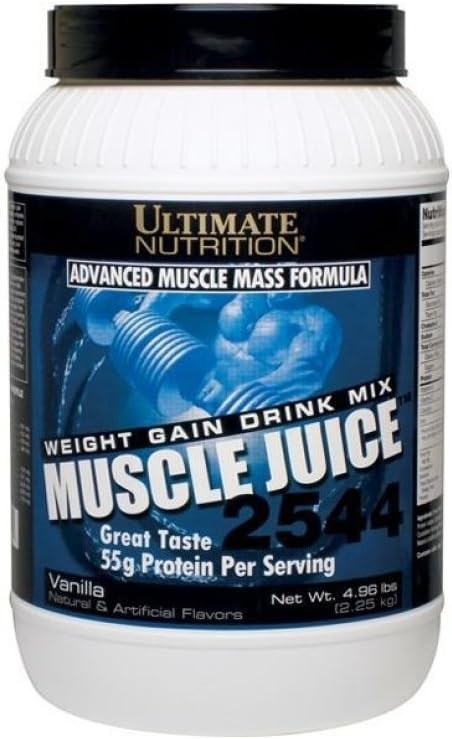 Ultimate Nutrition Muscle Juice 2544 Weight Gain Drink Mix, Vanilla Flavor, 4.96 Pounds
