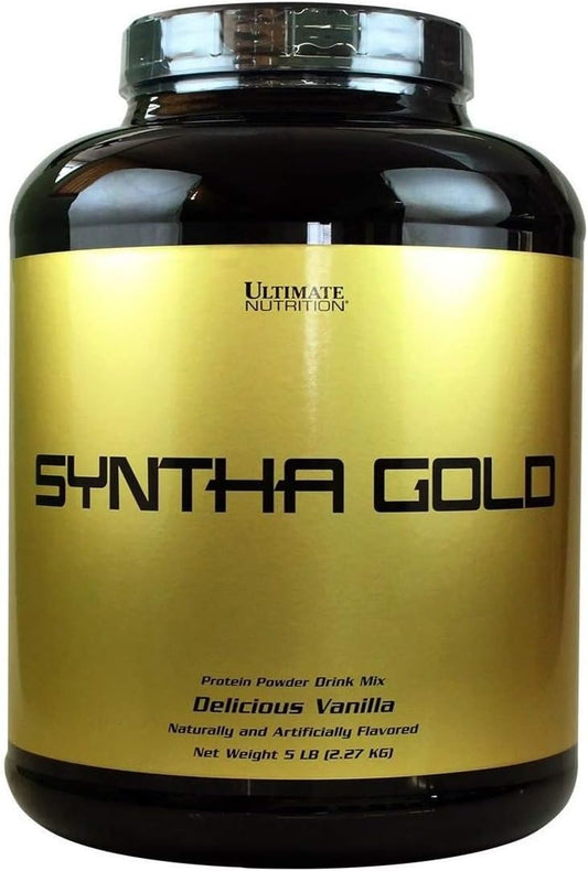 Ultimate Nutrition Syntho Gold Vanilla Casein Protein Powder - 65 Servings, Time Release Formula for 6 Hours of Sustained Protein Delivery