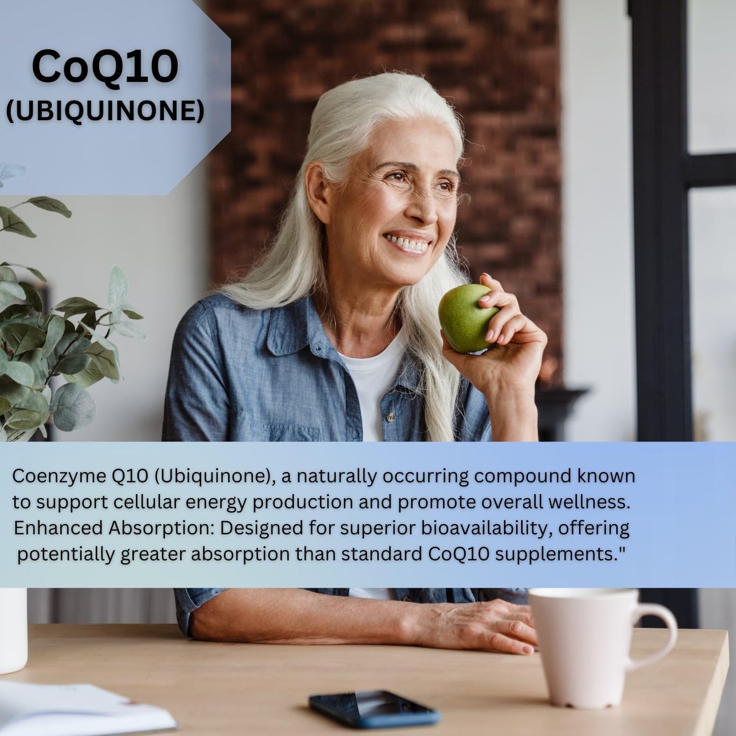 Ultra Absorption CoQ10 Supplement - 30 Capsules for Energy and Stamina - Vegan Formula - No Artificial Additives