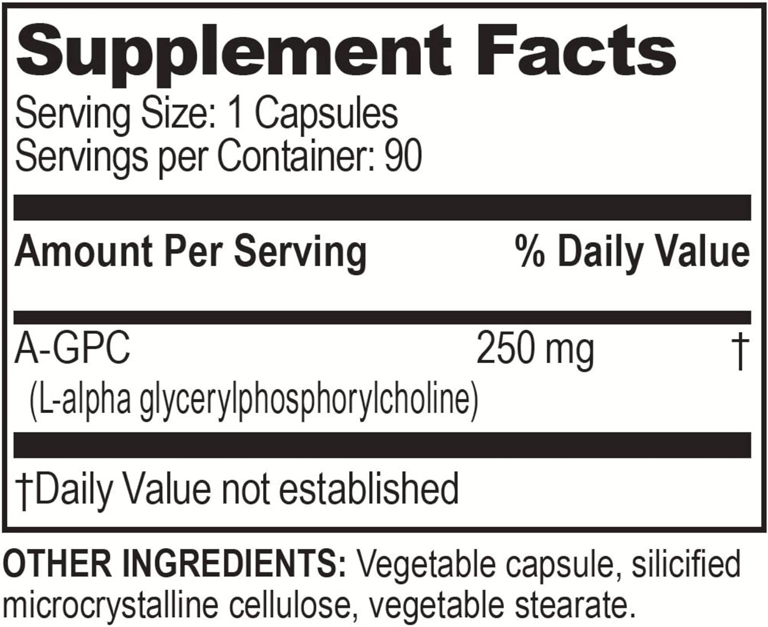 Ultra Alpha-GPC Supplement for Brain Health | 500mg A-GPC | 90 Servings