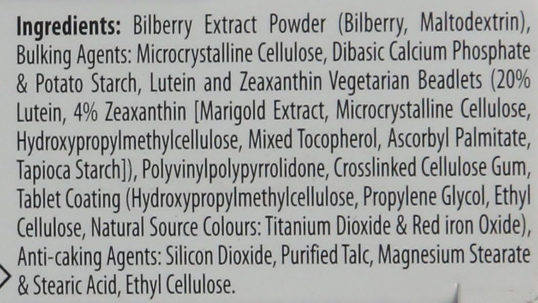 Ultra Bilberry, Lutein, and Zeaxanthin Tablets by Vitabiotics - 30 Count