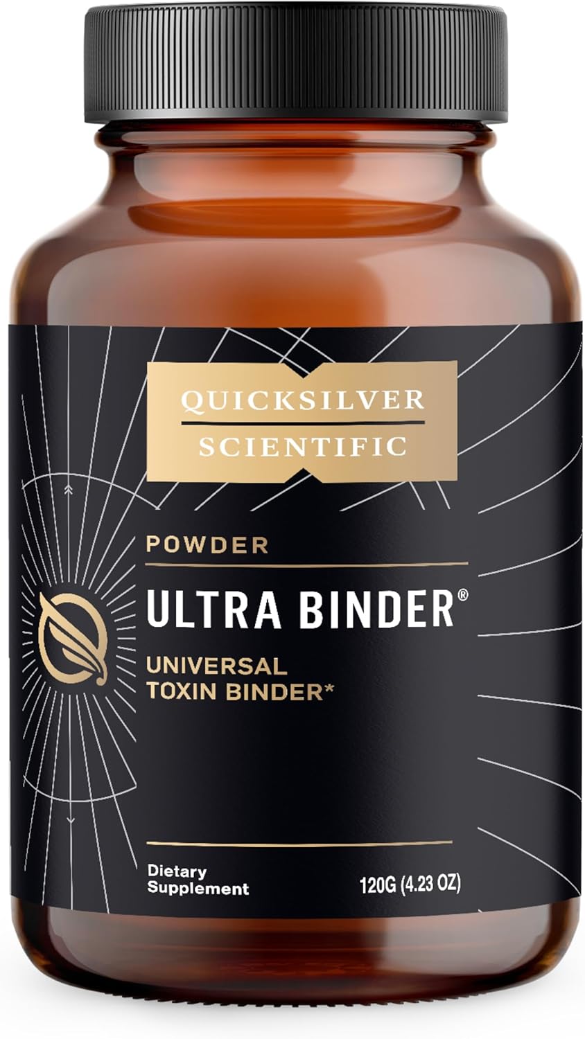 Ultra Binder Powder - Powerful Multi Toxin Binder with Bentonite Clay, Zeolite, Activated Charcoal - Supports Gut Health & Toxin Removal - 120g