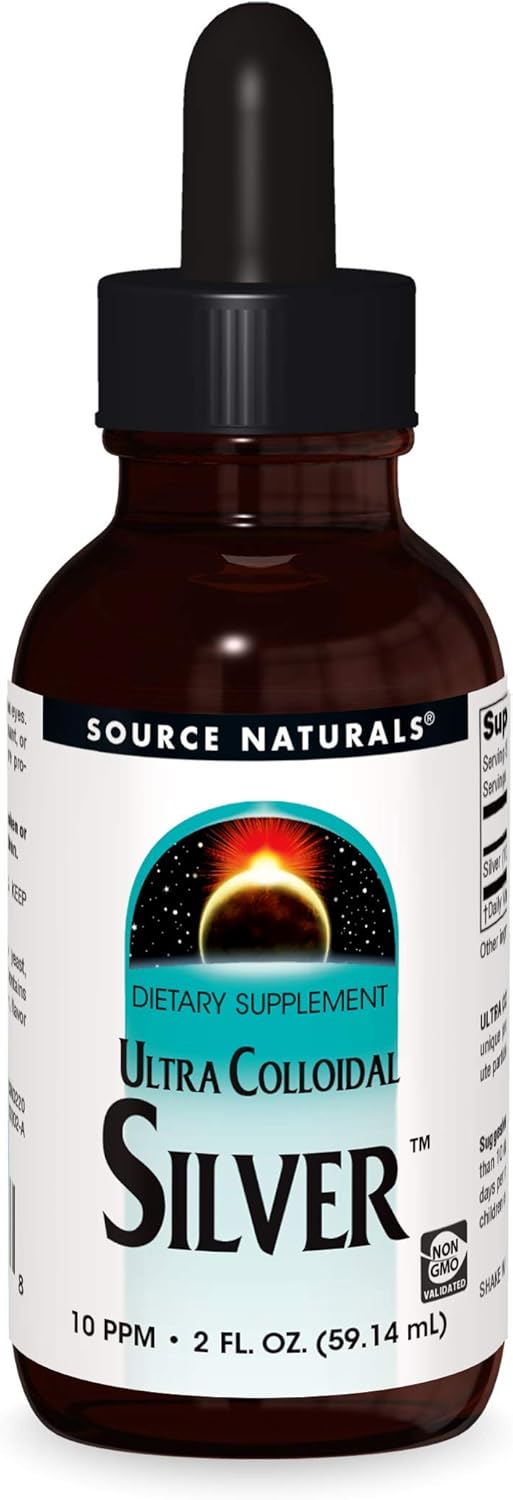 Ultra Colloidal Silver Liquid Supplement 2 oz - Immune System Support by Source Naturals