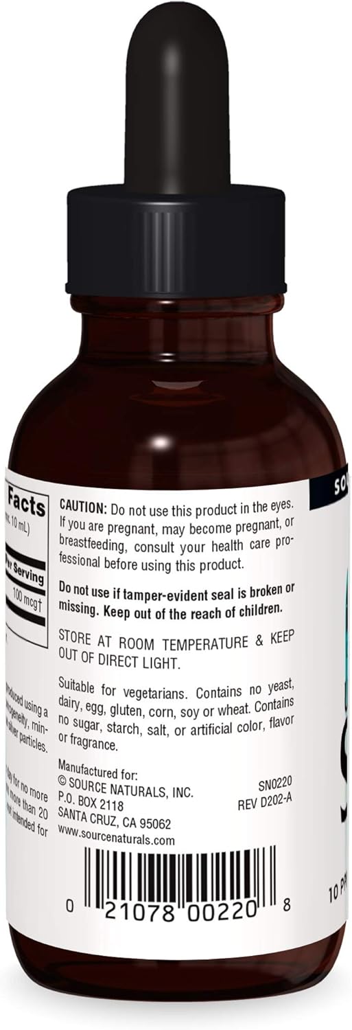 Ultra Colloidal Silver Liquid Supplement 2 oz - Immune System Support by Source Naturals