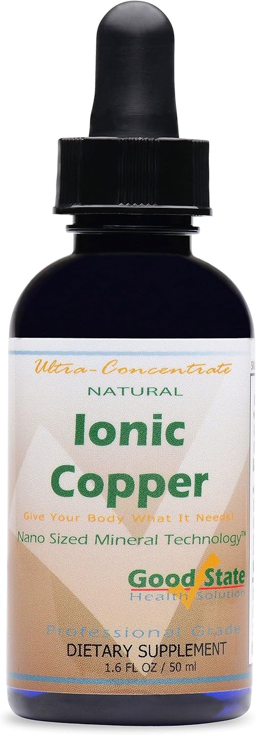 Ultra Concentrated Liquid Copper Supplement for Optimal Absorption - Nano-Ionic Formula for Essential Health Support - 100 Servings, 2mg Pure Copper - 1.6 Fl oz Bottle