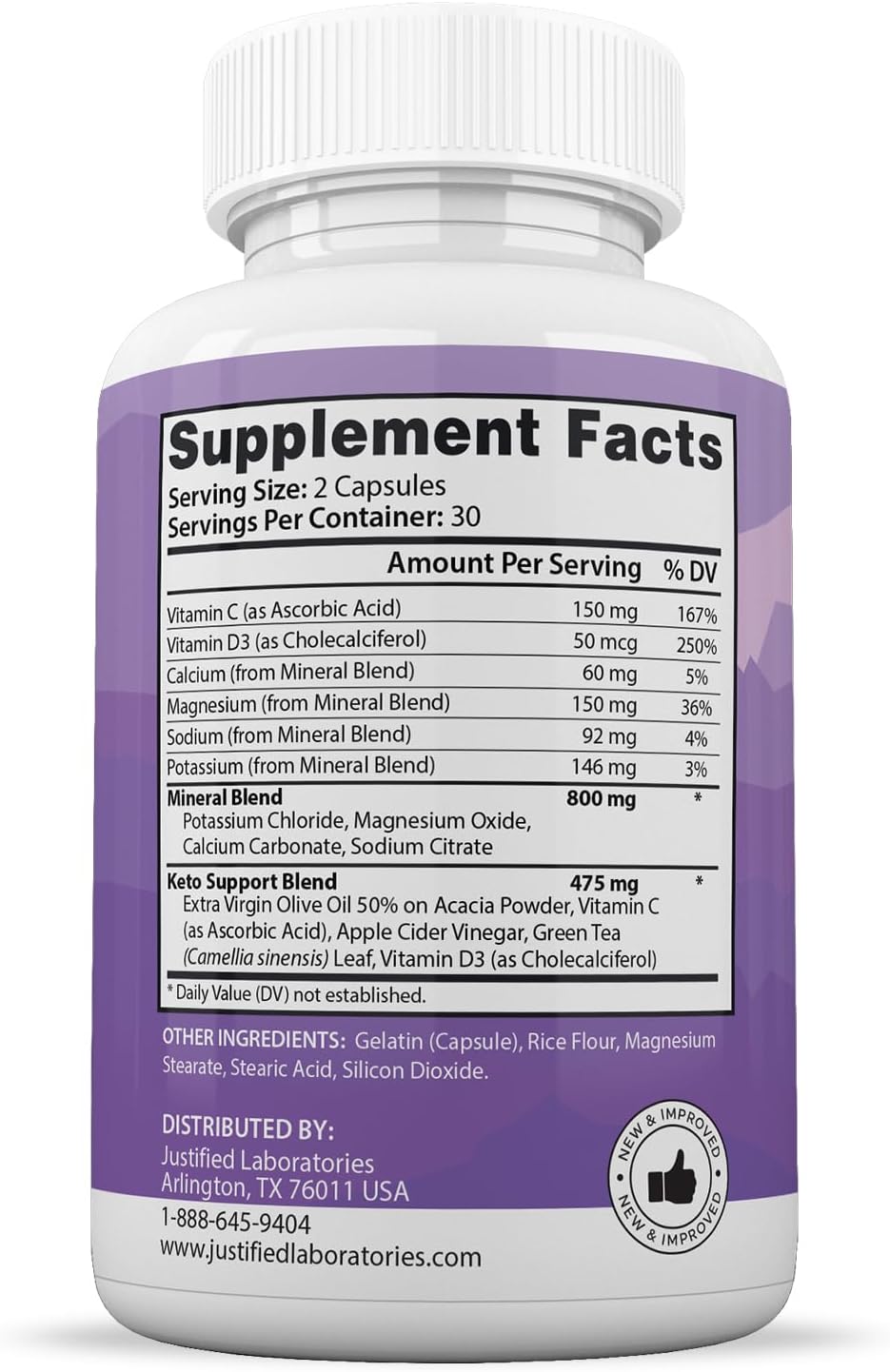 Ultra Fast Pure Keto Boost Pills 1275MG with Apple Cider Vinegar, Olive Oil, Green Tea - 60 Capsules