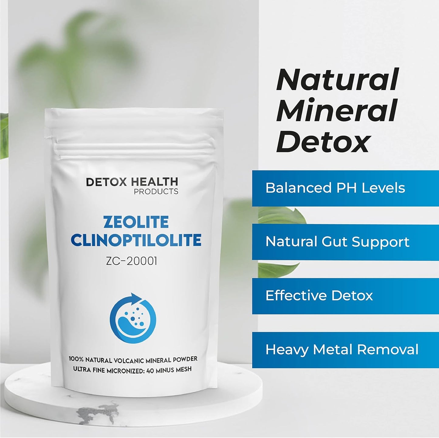 Ultra-Fine Zeolite Clinoptilolite Powder - 95% Clinoptilolite, 3X Activated, Natural Mineral Detox - 8 oz