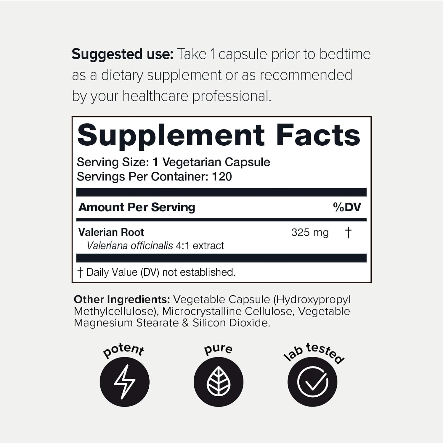 Ultra High Potency 4:1 Extract Valerian Root Capsules - Third-Party Lab Tested - 120 Capsules