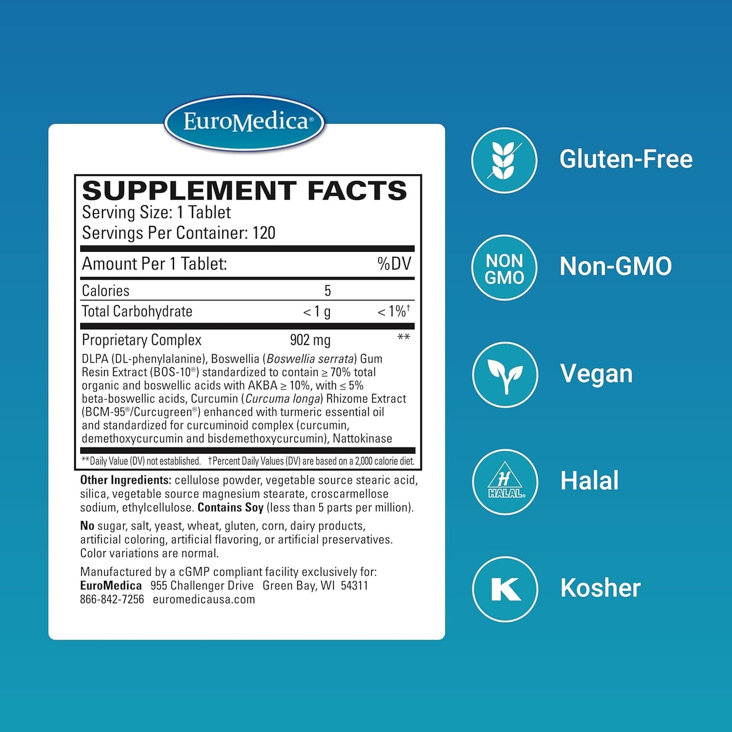 Ultra Potent Curaphen Extra Strength Supplement with Curcumin & Boswellia - 120 Tabs - Enhanced Absorption - 120 Servings