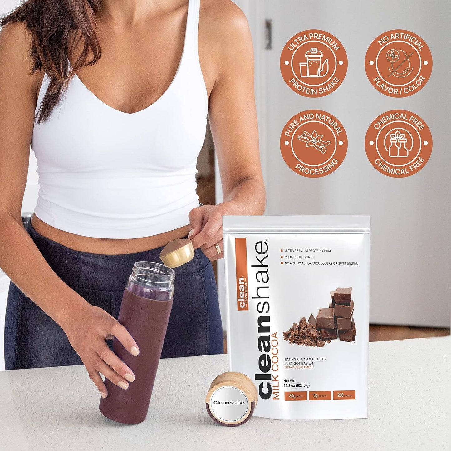 Ultra-Premium Organic Protein Shake with 21 Ingredients, 23 Vitamins, Non-GMO Grass Fed Whey Protein - Informed Protein Certified