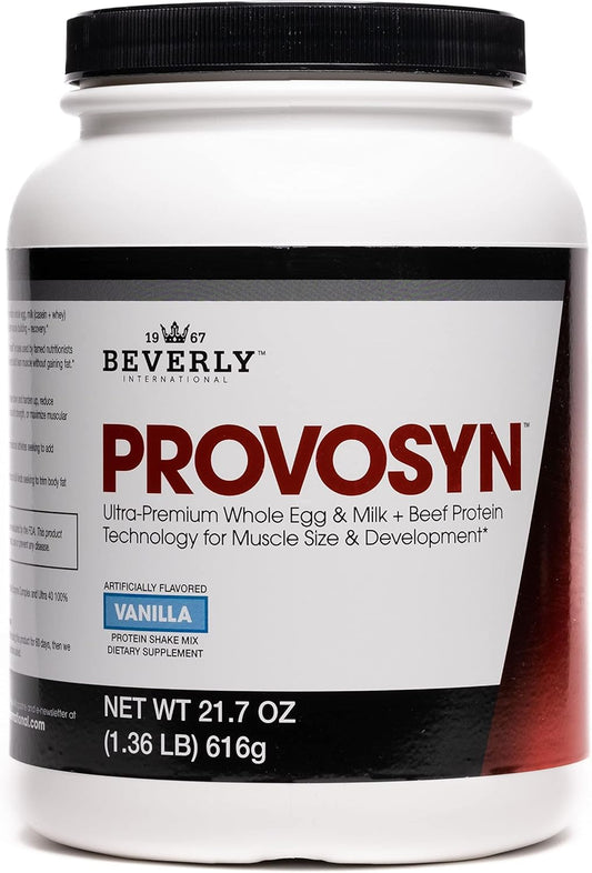 Ultra-Premium Whole Egg, Milk, and Beef Protein Powder for Muscle Building and Recovery - Vanilla Flavor, 616 g