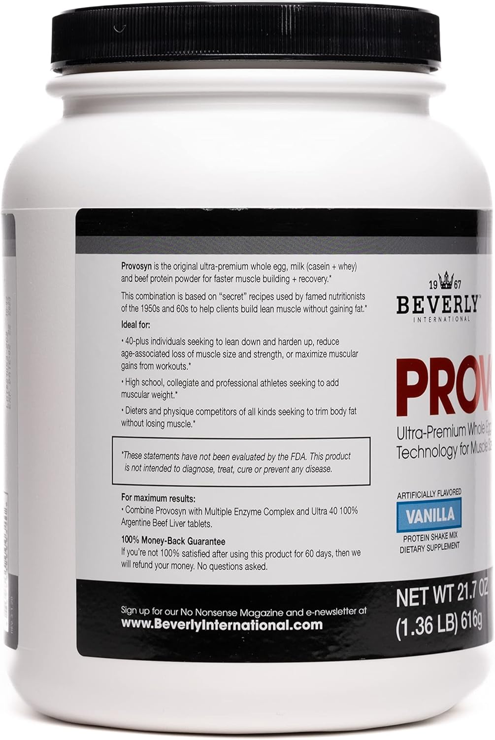 Ultra-Premium Whole Egg, Milk, and Beef Protein Powder for Muscle Building and Recovery - Vanilla Flavor, 616 g
