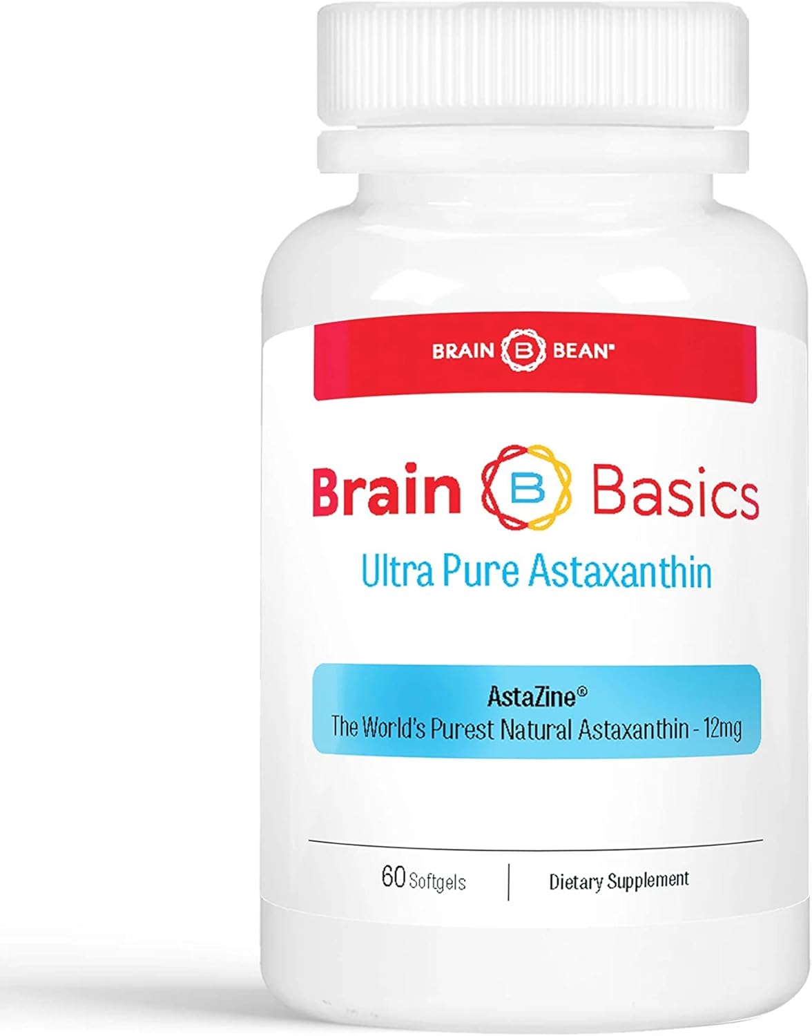 Ultra Pure Astaxanthin Supplements with Vitamin E for Memory, Focus & Clarity - 60 Softgels