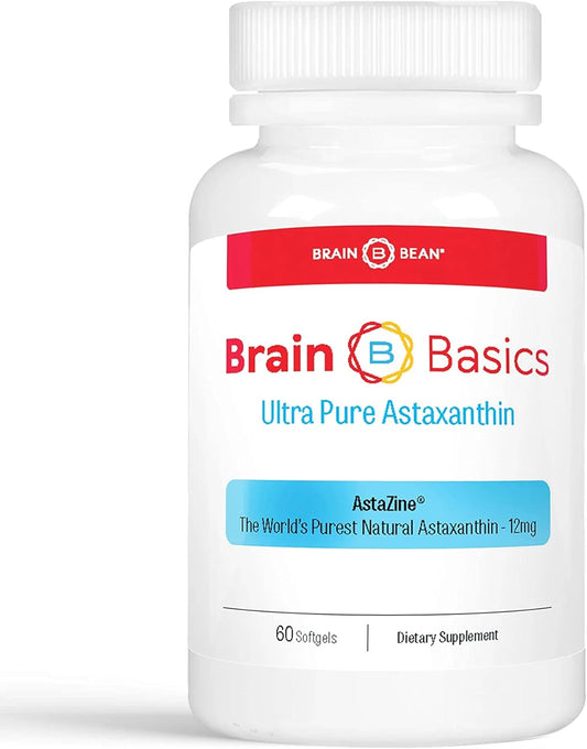 Ultra Pure Astaxanthin Supplements with Vitamin E for Memory, Focus & Clarity - 60 Softgels