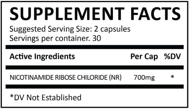Ultra Pure NR (Nicotinamide Riboside) Capsules - 350mg | Anti-Aging NAD Booster | Supports Cellular Energy, Repair & Protection | Vegan, Gluten-Free & Non-GMO | 60 Count