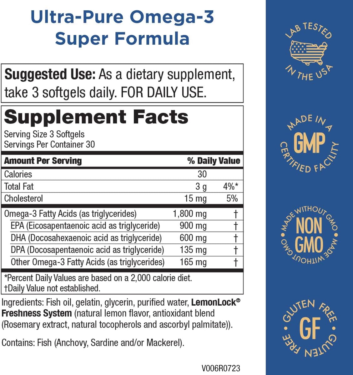 Ultra Pure Omega 3 Super Formula Softgels - 90 Count by Purity Products - BoostGo Australia