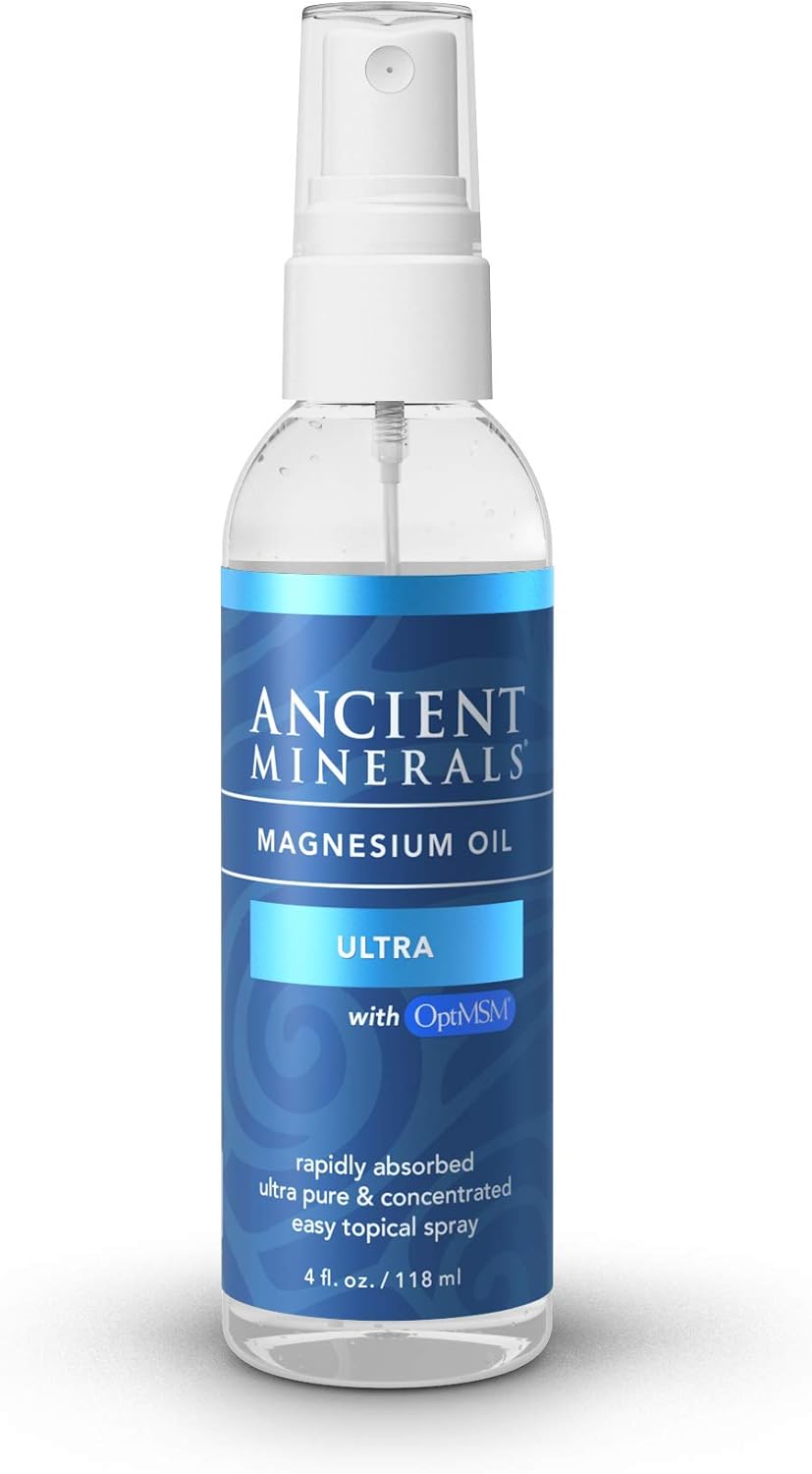 Ultra Pure Zechstein Magnesium Oil Spray with OptiMSM - Topical Magnesium Chloride (4oz)