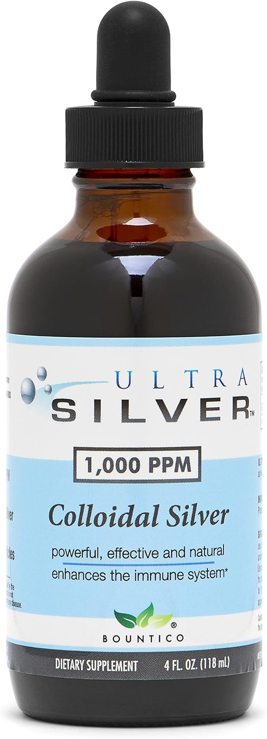 Ultra Silver® Colloidal Silver 1,000 PPM 4 Oz Mineral Supplement True Colloidal Silver with Dropper