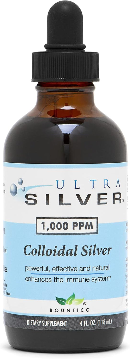Ultra Silver® Colloidal Silver 1,000 PPM 4 Oz Mineral Supplement True Colloidal Silver with Dropper