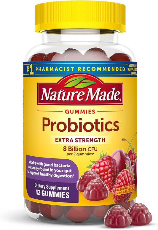 Ultra Strength Digestive Probiotics Gummies for Women and Men - 42 Count, 21 Day Supply