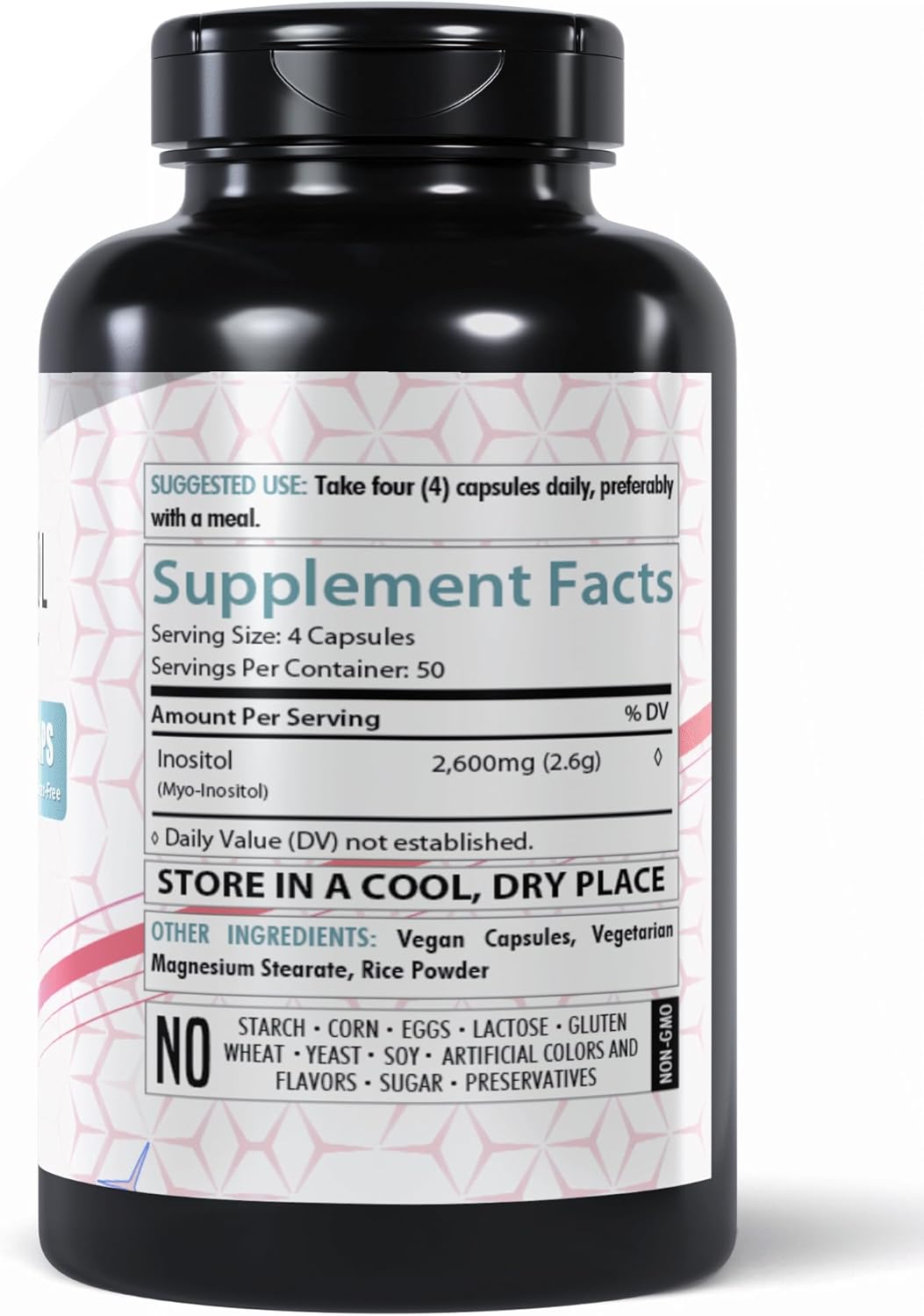 Ultra Strength Myo Inositol Supplement 2600mg - 200 Capsules for Healthy Ovarian Support in Women - Vitamin B8 Boost - BoostGo Australia