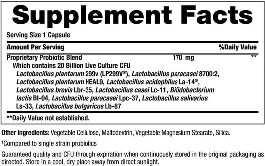 Ultra Strength Probiotic 10 for Digestive Health - 70 Capsules + Vitamins Supplements Guide