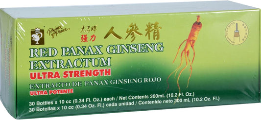 Ultra Strength Red Panax Ginseng Extractum by Prince of Peace - 30 Vials