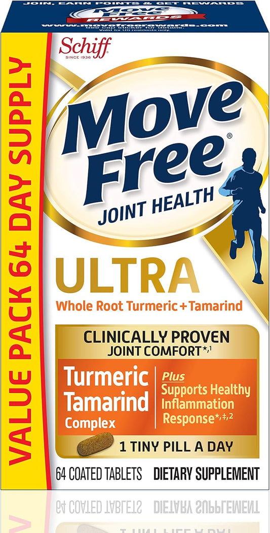 Ultra Turmeric Curcumin & Tamarind Joint Support Supplement - Promotes Healthy Inflammation & Joint Comfort, 64 Tablets