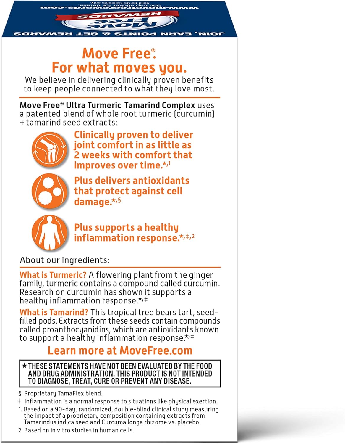 Ultra Turmeric Curcumin & Tamarind Joint Support Supplement - Promotes Healthy Inflammation & Joint Comfort, 64 Tablets