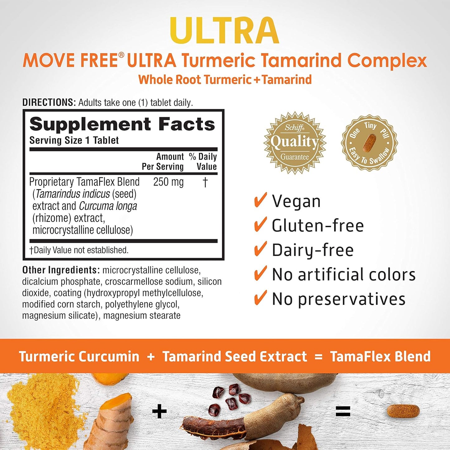 Ultra Turmeric Curcumin & Tamarind Joint Support Supplement - Promotes Healthy Inflammation & Joint Comfort, 64 Tablets