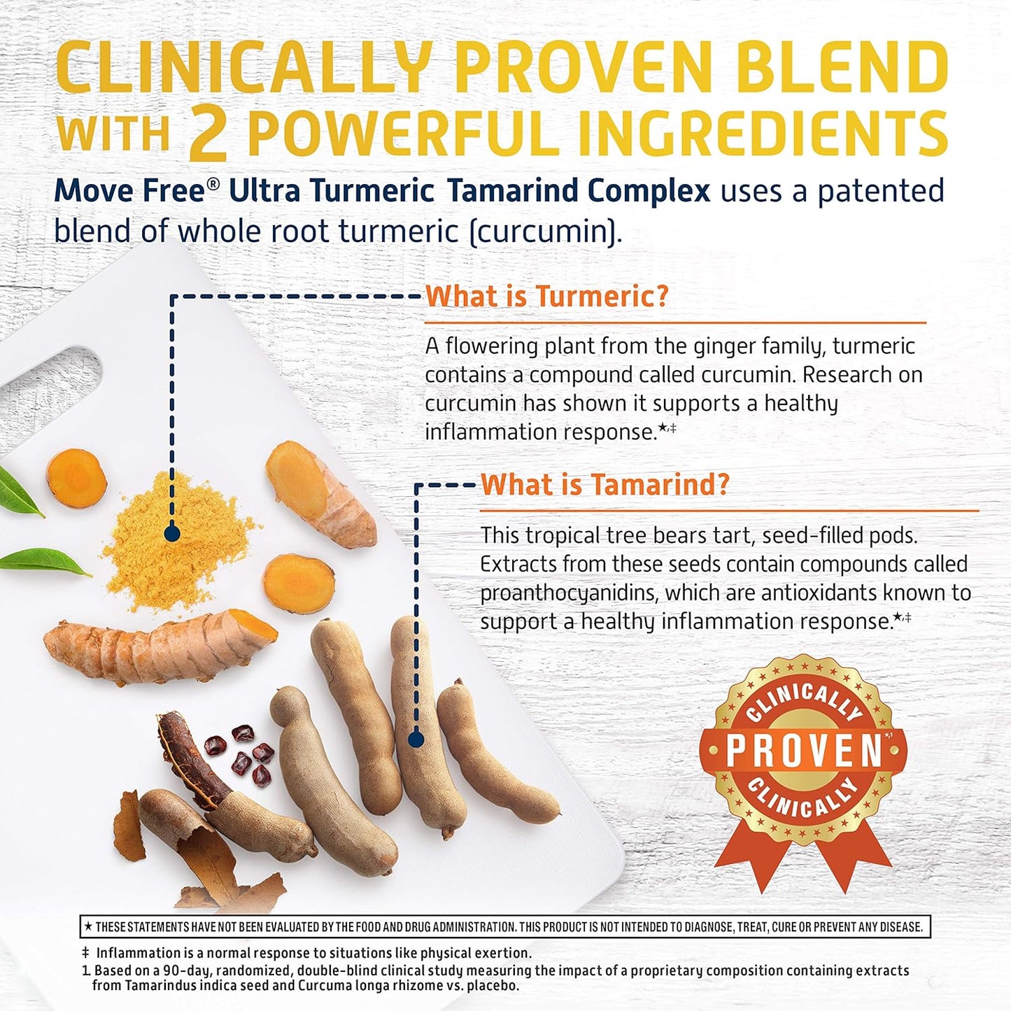 Ultra Turmeric Curcumin & Tamarind Joint Support Supplement - Promotes Healthy Inflammation & Joint Comfort, 64 Tablets