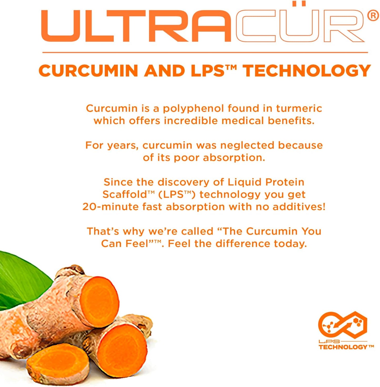 UltraCur Curcumin Turmeric Capsules - High Absorption Curcumin Supplement - 60 Vegetarian Capsules