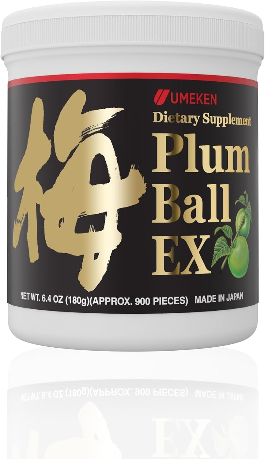 Umeken Plum Ball EX - Antioxidant-Rich Concentrated Extract with Citric Acid & Mumefural - 3 Month Supply - 6.4oz Bottle