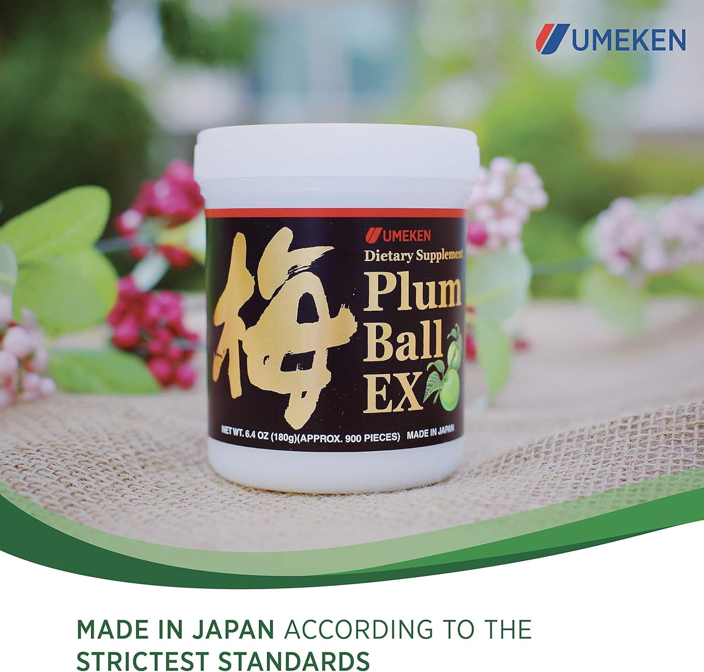 Umeken Plum Ball EX - Antioxidant-Rich Concentrated Extract with Citric Acid & Mumefural - 3 Month Supply - 6.4oz Bottle