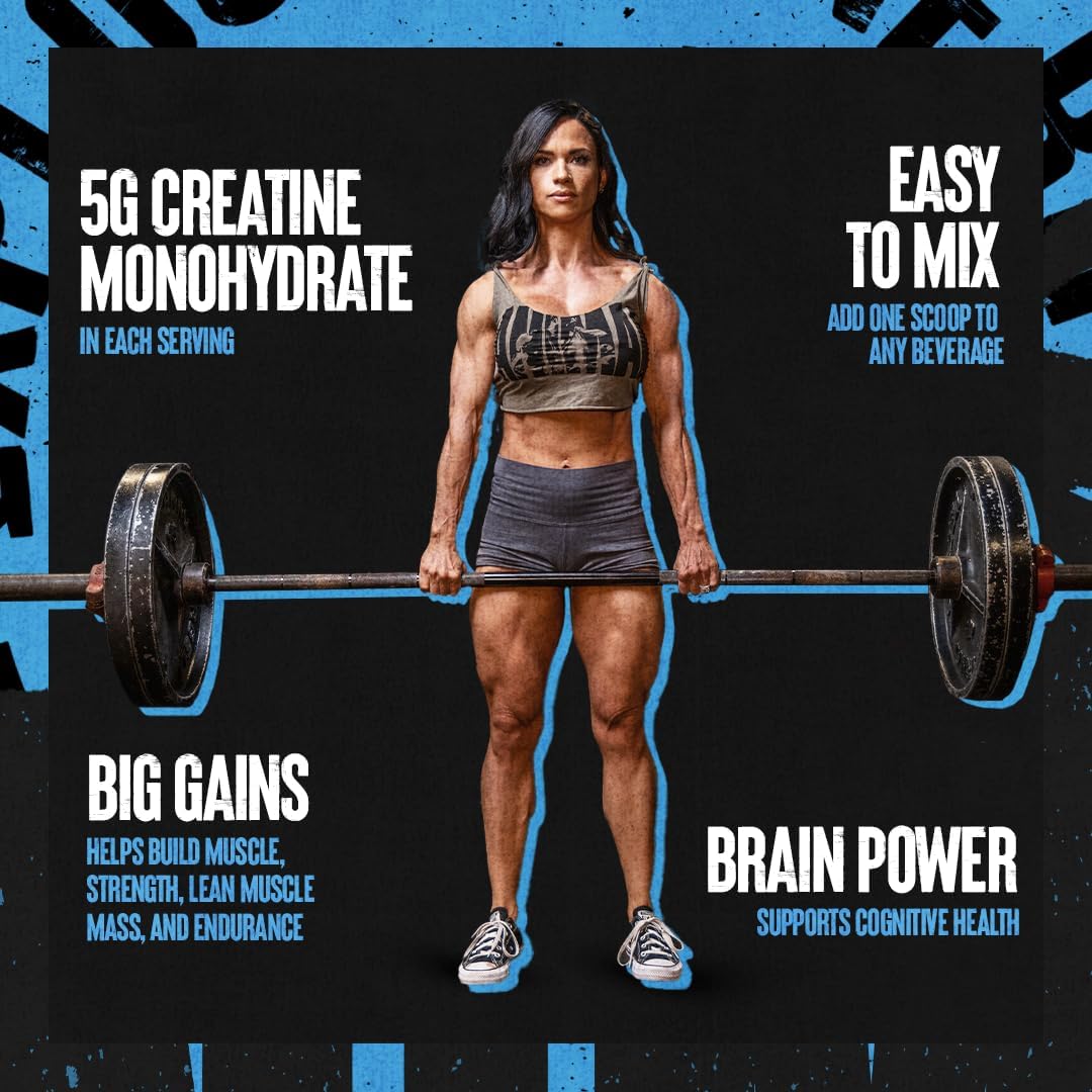 Unflavored Animal Micronized Creatine Monohydrate Powder 1000g - Supports Muscle Growth, Strength, and Recovery with ATP Production and Cognitive Benefits for Men & Women