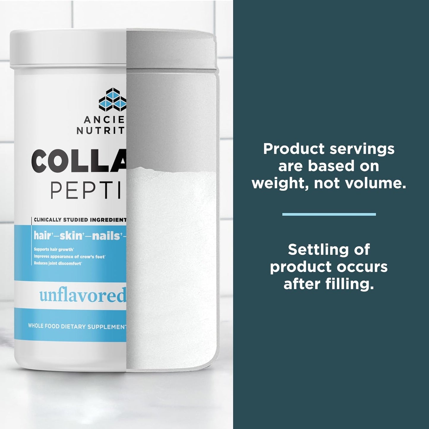 Unflavored Collagen Peptides by Ancient Nutrition - 9.88 OZ