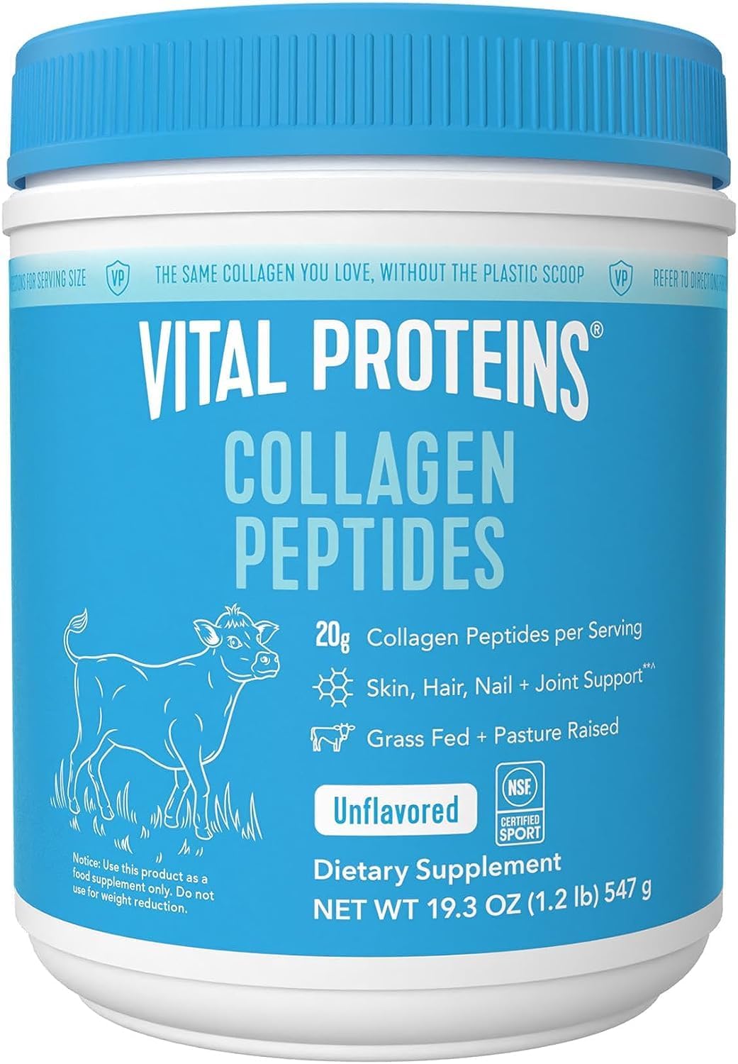 Unflavored Collagen Peptides Powder, 19.3oz by Kosten