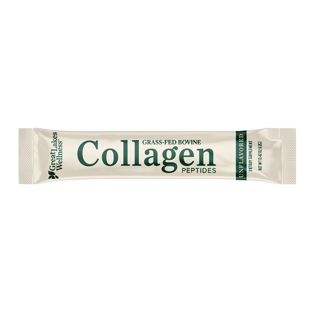 Unflavored Collagen Peptides Powder from Great Lakes Wellness - Hydrolyzed for Skin, Hair, Nails, Joints, & Digestion - Non-GMO, Keto, Kosher - 20 Quick Dissolve Sticks - BoostGo Australia